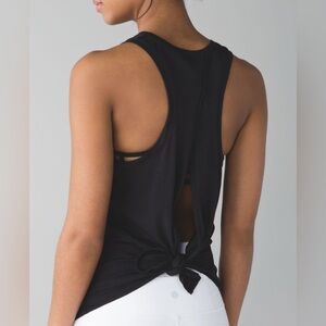 Lululemon All Tied Up Tank, size 2, black